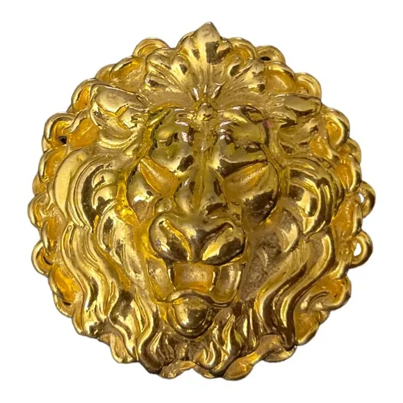Anne Klein Jewelry Vintage Goldtone Anne Klein Lion Head